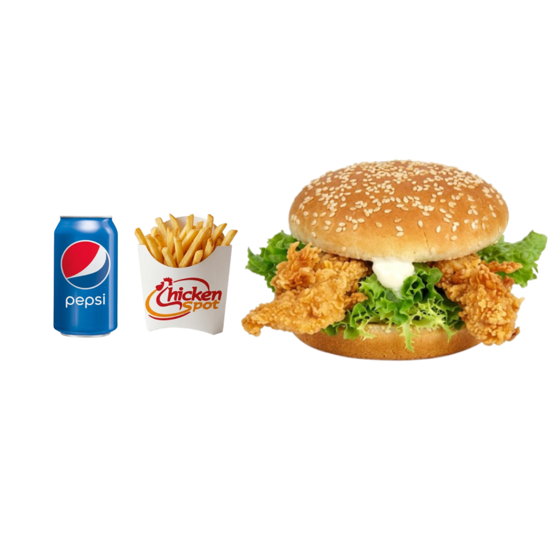 Chicken Strip Burger Includes